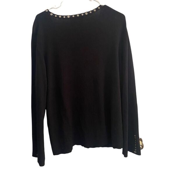 Spenser Jeremy Black V Neck Sweater Sz 2X - Picture 3 of 8